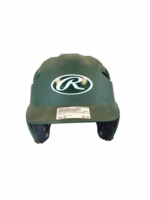Vist Large View of Product Image Which is Rawlings Batting Helmet No Mask Dark Green XS