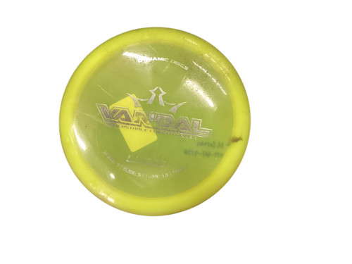 Vist Large View of Product Image Which is Used Dynamic Discs VANDAL Disc Golf Driver Yellow