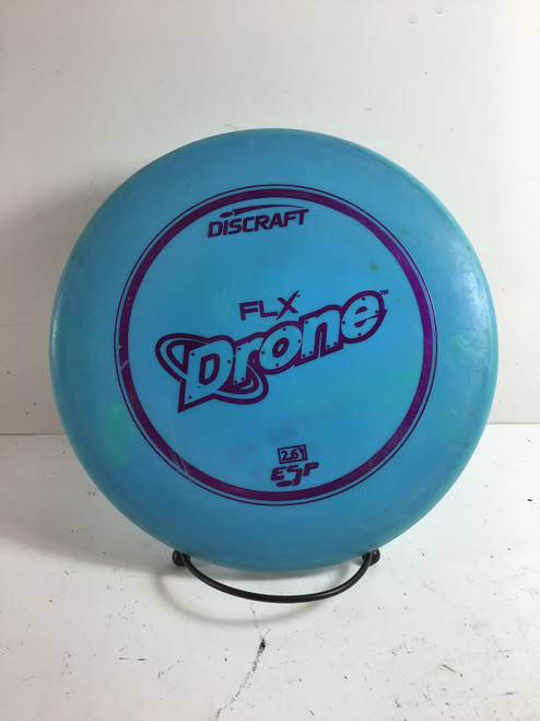Vist Large View of Product Image Which is Used Discraft ESP FLX DRONE Disc Golf Mid Range Royal Blue 179g