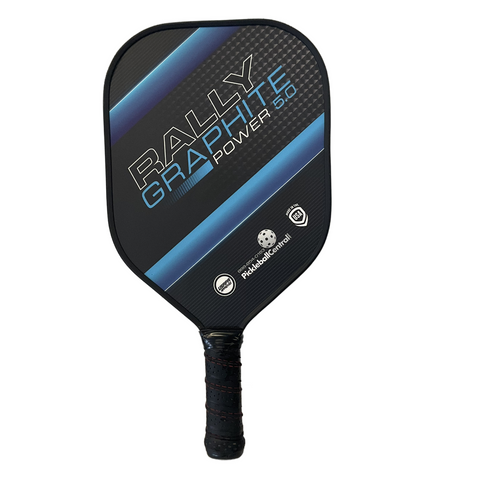 Vist Large View of Product Image Which is Used RALLY GRAPHITE POWER 5.0 PADDLE Pickleball Racquet White/Black/Royal