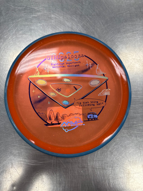 Vist Large View of Product Image Which is Used Axiom GYRO PYRO Disc Golf Mid Range Orange