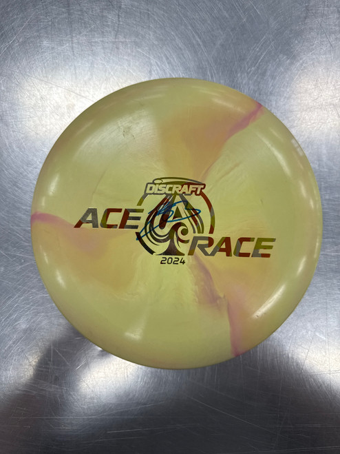 Vist Large View of Product Image Which is Used Discraft ACE RACE 2024 Disc Golf Putter Yellow