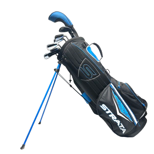 Vist Large View of Product Image Which is Used Strata Mens Golf Set RH White/Black/Royal 10 Piece