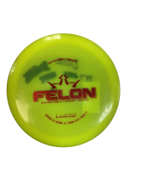 Vist Large View of Product Image Which is Used Dynamic Discs LUCID FELON Disc Golf Driver Yellow 166g