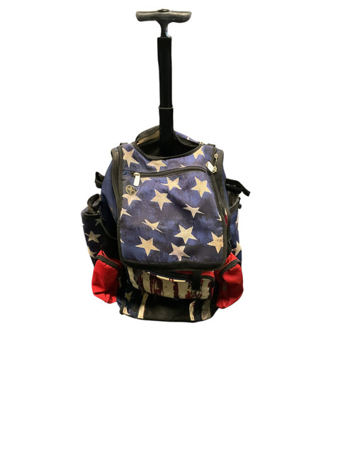 Vist Large View of Product Image Which is Used BoomBah WHEELED BAG BB/SB Player Wheeled Bag White/Red/Navy