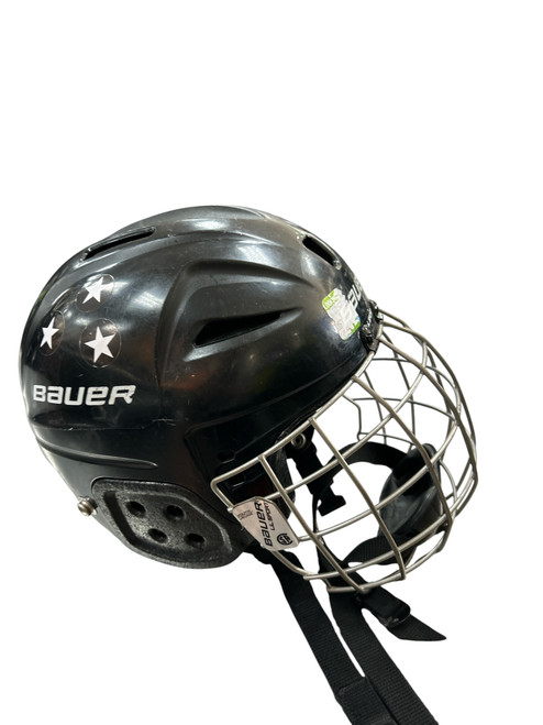 Vist Large View of Product Image Which is Used Bauer LIL SPORT COMBO UNCERT Helmet Cage Combo Black One Size