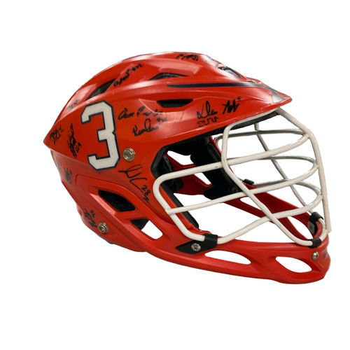 Vist Large View of Product Image Which is Used Warrior BURN Lacrosse Helmet Orange MD