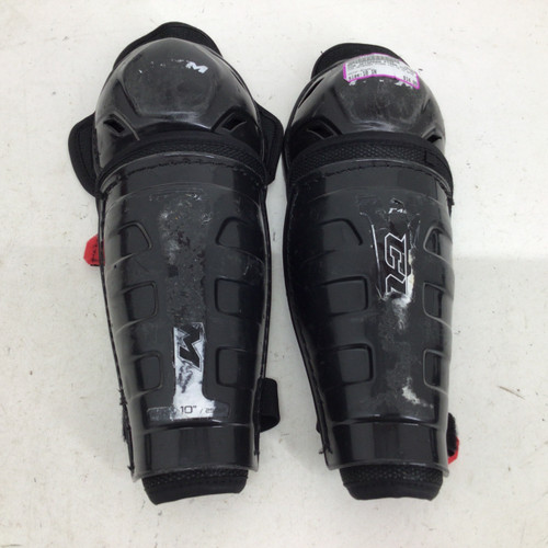 Vist Large View of Product Image Which is Used CCM JETSPEED FT455 YTH 10 IN SHIN GUARDS Youth Shin Guards Black 10"