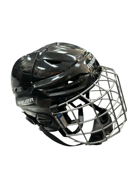 Vist Large View of Product Image Which is Used Bauer REAKT 55 COMBO LG Helmet Cage Combo Black LG
