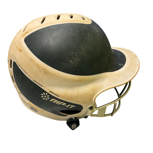 Vist Large View of Product Image Which is Used RIP-IT SOFTBALL HELMET W/MASK Batting Helmet w/Mask White S/M