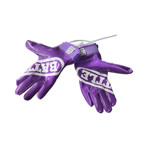 Vist Large View of Product Image Which is Used Battle Sports ADULT RECEIVER GLOVES FB Gloves Purple SM