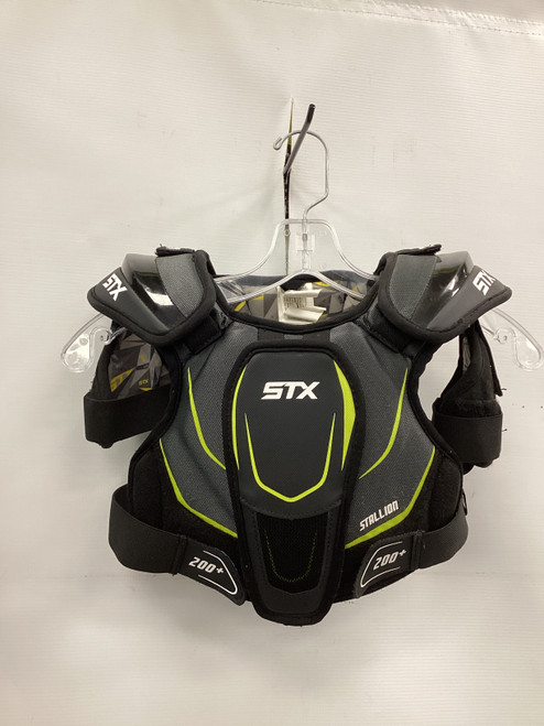 Vist Large View of Product Image Which is Used STX STALLION 200+ Lacrosse Shoulder Pads Black SM