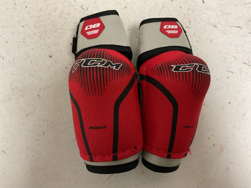 Vist Large View of Product Image Which is Used CCM U+ 08 Junior Elbow Pads Red And Black LG