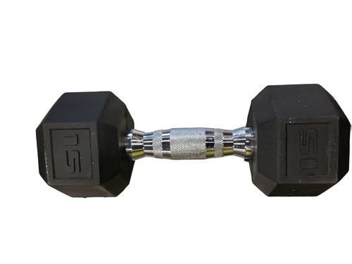 Vist Large View of Product Image Which is Used Hex Dumbbell (Each) 15 lb