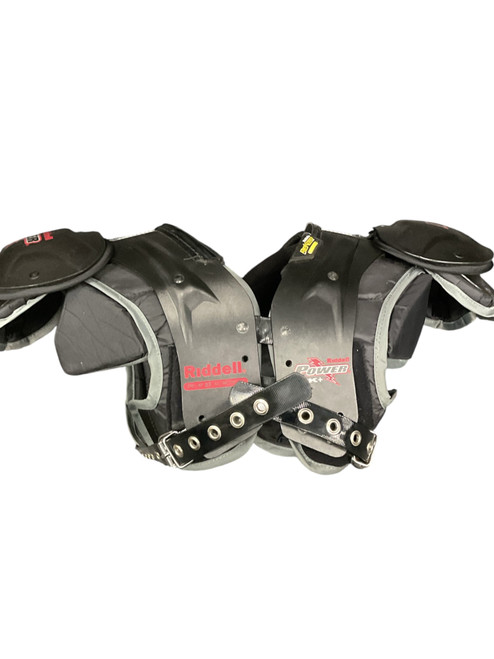 Vist Large View of Product Image Which is Used Riddell POWER JPK+ FB Shoulder Pads Black XS