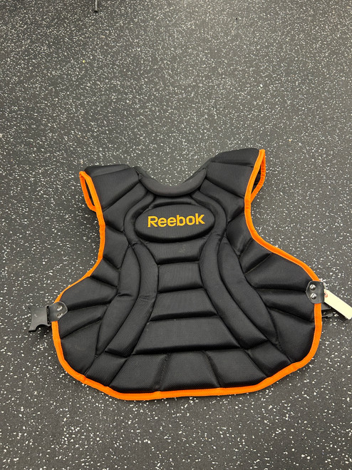 Vist Large View of Product Image Which is Used Reebok PBCP-RITMU001 Catchers Chest Protector Black Adult