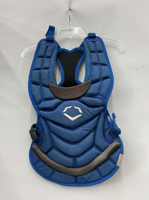 Vist Large View of Product Image Which is Used Evoshield EVOSHIELD CATCHER SET SHIN  CHEST 13.5 Catchers Chest Protector Royal Blue Adult