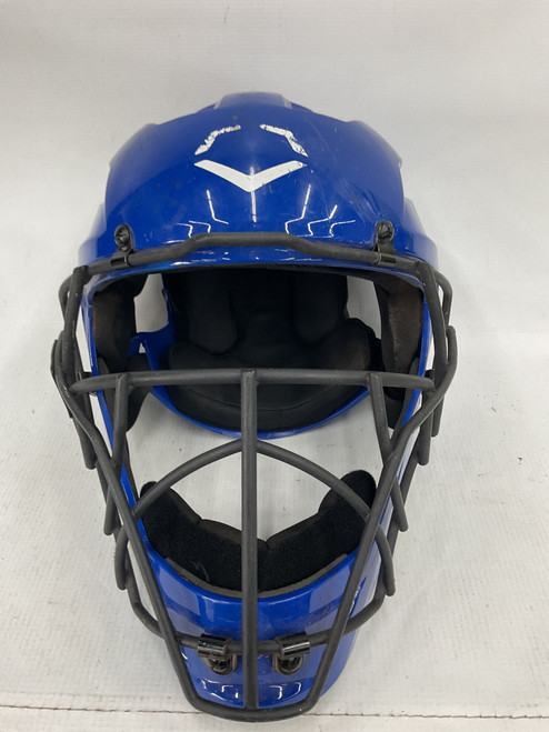 Vist Large View of Product Image Which is Used Evoshield EVOSHIELD CATCHER HELMET Catchers Helmet w/Mask Royal Blue LG