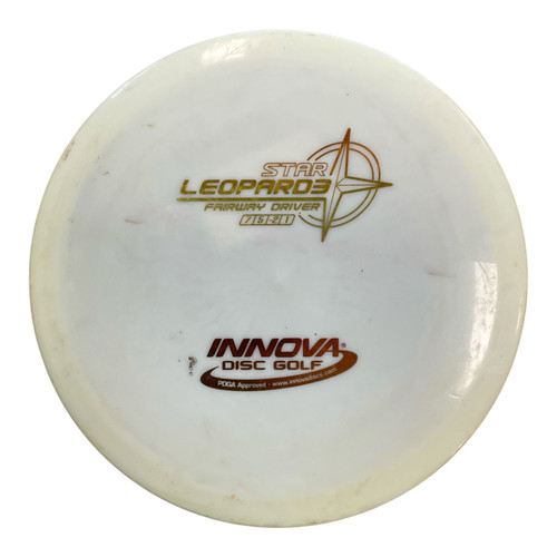Vist Large View of Product Image Which is Used Innova STAR LEOPARD Disc Golf Driver White 175g