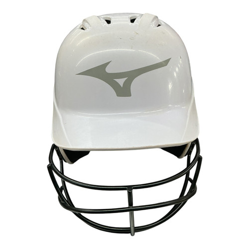 Vist Large View of Product Image Which is Used Mizuno MVP Batting Helmet w/Mask White MD