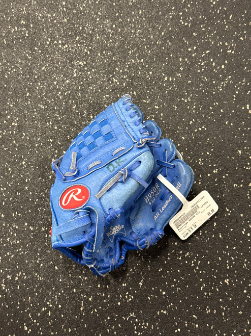 Vist Large View of Product Image Which is Used Rawlings H950R BB/SB Glove RH Throw Royal Blue 9 1/2"