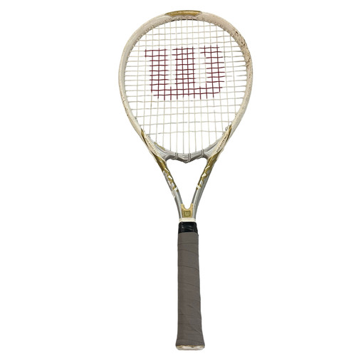 Vist Large View of Product Image Which is Used Wilson VENUS SERENA Adult Tennis Racquet White 4 1/4"