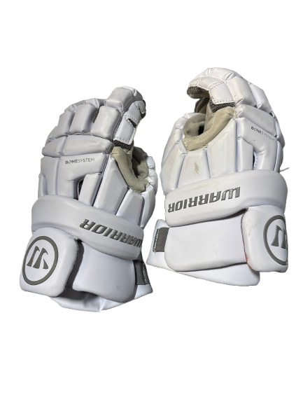Vist Large View of Product Image Which is Used Warrior WARRIOR BURN BONE SYSTEM GLOVES Lacrosse Gloves Mens White MD