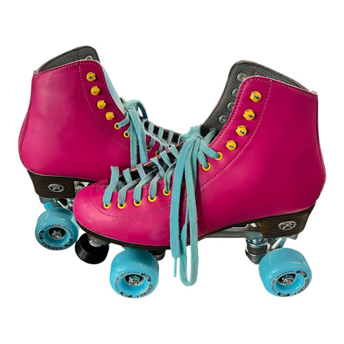 Vist Large View of Product Image Which is Used Riedell Senior Roller Quad Skates Pink Senior 9