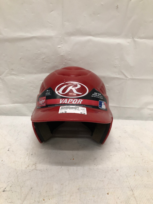Vist Large View of Product Image Which is Used Rawlings RCFH  GLOSS Batting Helmet No Mask Red MD