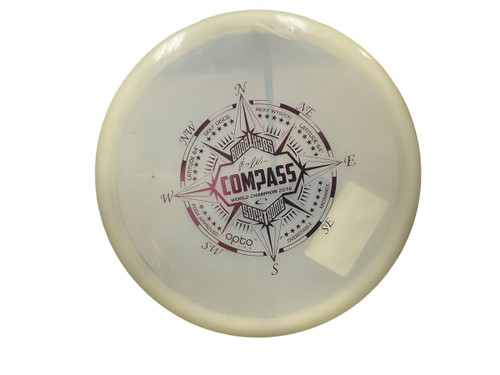 Vist Large View of Product Image Which is USED Latitude 64 OPTO COMPASS SOCKIBOMB WC 2016 Disc Golf Mid Range Clear 178g