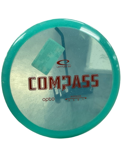 Vist Large View of Product Image Which is Used Latitude 64 OPTO COMPASS Disc Golf Mid Range Carolina Blue 179g