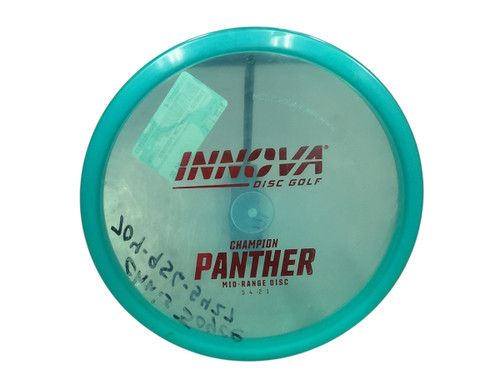 Vist Large View of Product Image Which is USED Innova CHAMPION PANTHER Disc Golf Mid Range Teal 170g