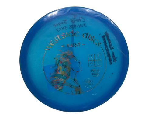 Vist Large View of Product Image Which is USED Westside VIP BARD Disc Golf Putter Royal Blue 177g