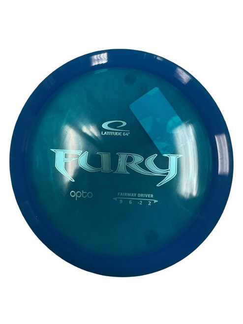 Vist Large View of Product Image Which is Used Latitude 64 OPTO FURY Disc Golf Driver Royal Blue 171g