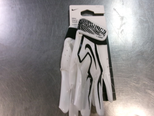 Vist Large View of Product Image Which is Used Nike VAPOR JET FB Gloves White SM