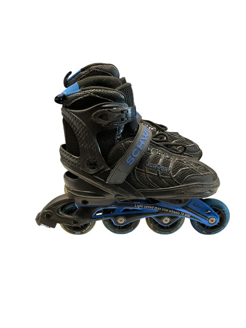 Vist Large View of Product Image Which is Used Schwinn ADJUSTABLE 6-7.5 Senior Rec Fitness Skates Black Adjustable