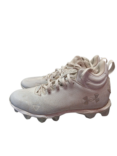 Vist Large View of Product Image Which is Used Under Armour Adult FB Cleats White Senior 6.5