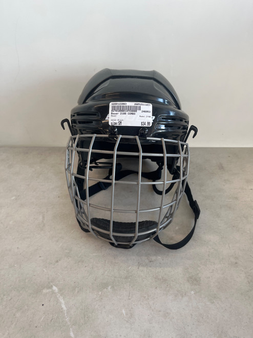 Vist Large View of Product Image Which is Used Bauer 2100 Helmet Cage Combo Black SM