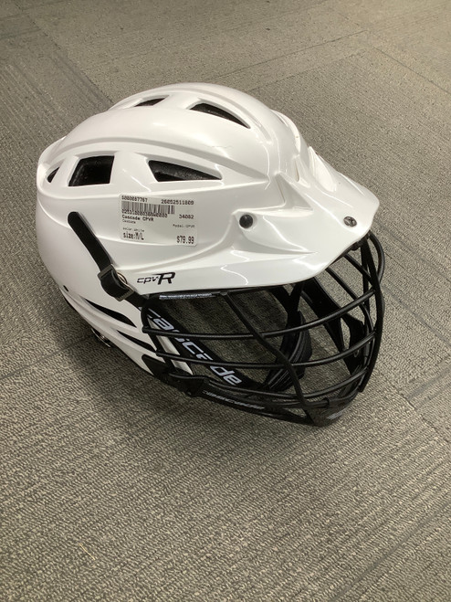 Vist Large View of Product Image Which is Used Cascade CPVR Lacrosse Helmet White M/L