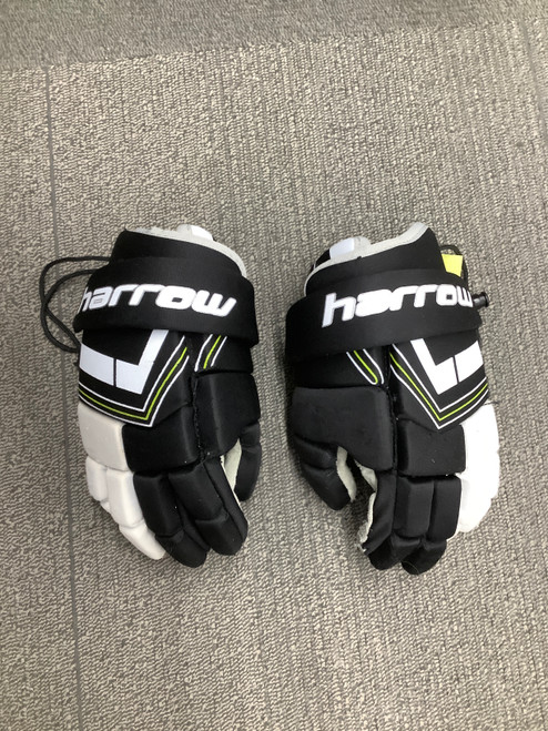 Vist Large View of Product Image Which is Used Harrow BLK Lacrosse Gloves Mens Black 10"