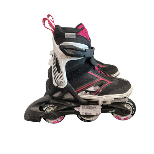 Vist Large View of Product Image Which is Used Rollerblade ADJ 11-1 Junior Rec Fitness Skates Black Adjustable