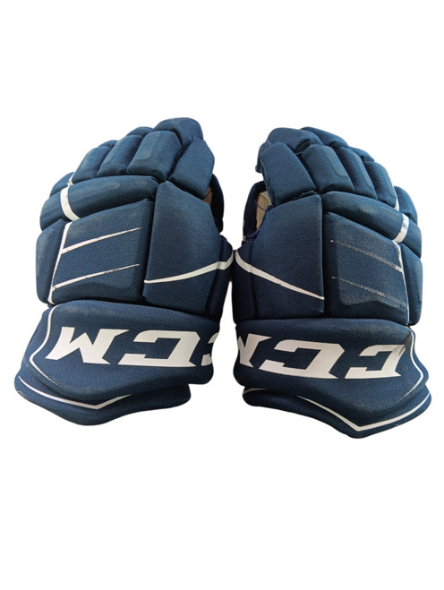 Vist Large View of Product Image Which is Used CCM FT350 Junior Gloves Navy Blue 11"