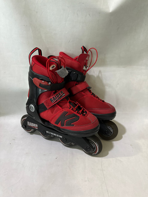 Vist Large View of Product Image Which is Used K2 RAIDER Junior Roller Quad Skates Red Junior 01