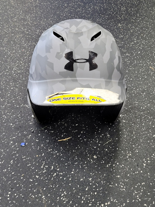 Vist Large View of Product Image Which is Used Under Armour UABH100 Batting Helmet No Mask Grey One Size