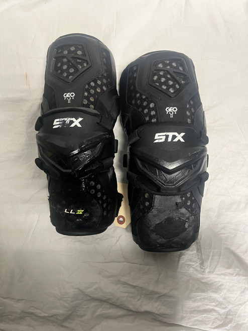 Vist Large View of Product Image Which is Used STX CELL II Lacrosse Arm Pads/Guards Black MD