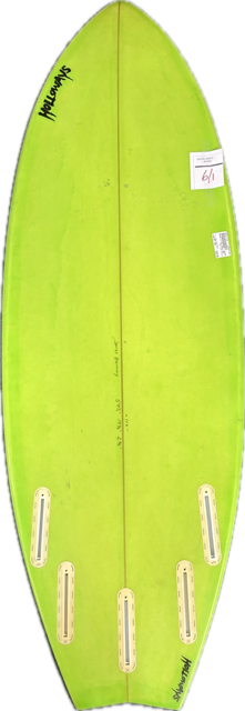 Vist Large View of Product Image Which is Used JAMES HOLLOWAY Surfboard Neon Green 5Ft 4In