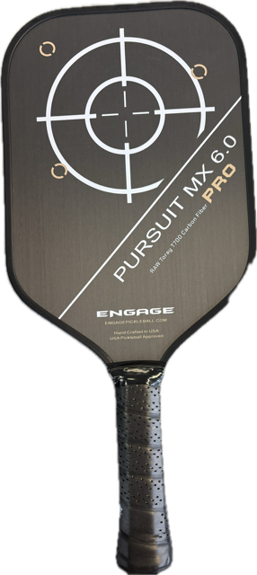 Vist Large View of Product Image Which is Used Engage PURSUIT PRO MX 6.0 Pickleball Racquet Black