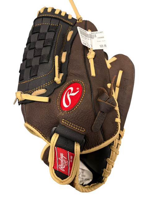 Vist Large View of Product Image Which is Used Rawlings 12.5 BB/SB Glove RH Throw Brown 12 1/2"
