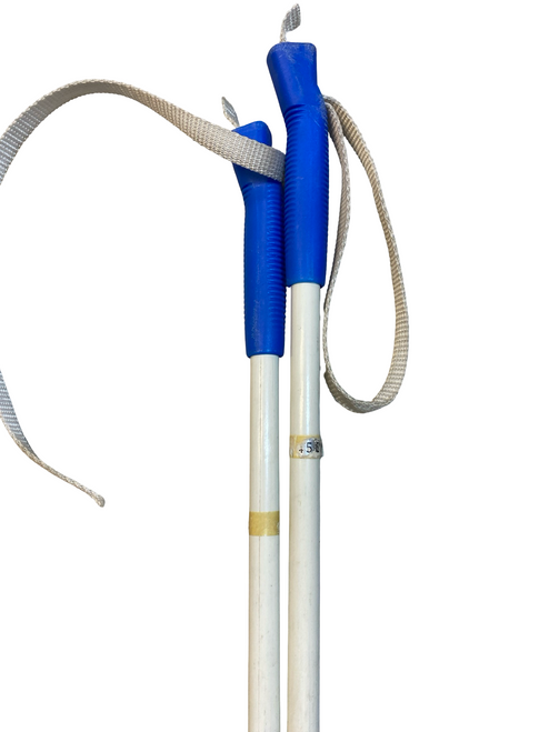 Vist Large View of Product Image Which is Used USA WHITE BLUE POLES Mens XC Ski Poles White 140 cm / 56 in