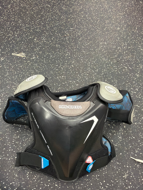 Vist Large View of Product Image Which is Used Maverik EKG Lacrosse Shoulder Pads Black XS